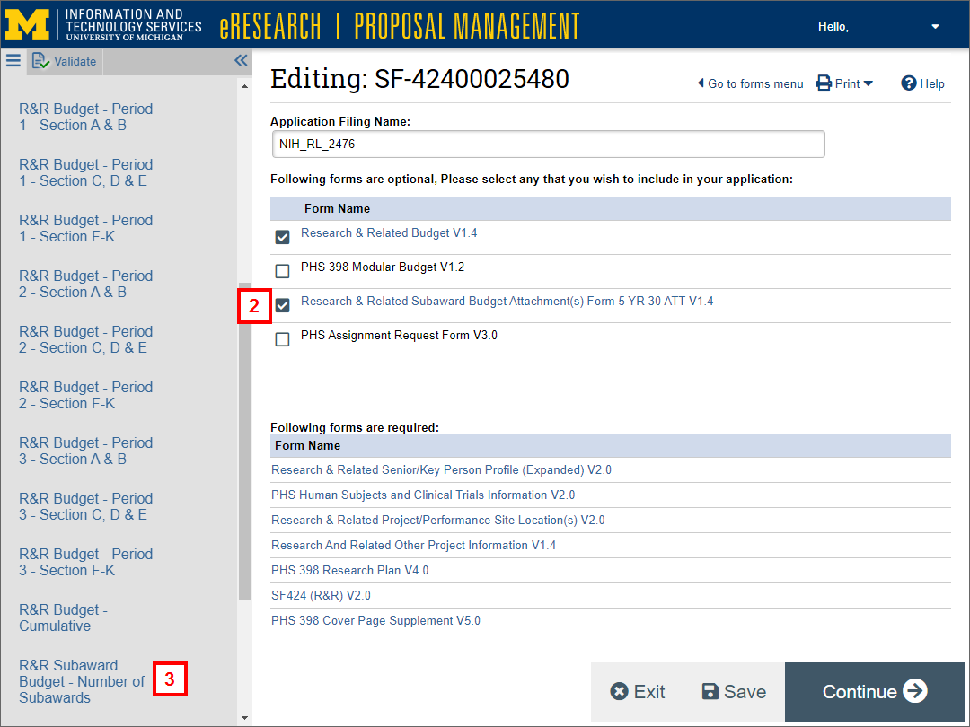Proposal Management Subaward ITS Documentation