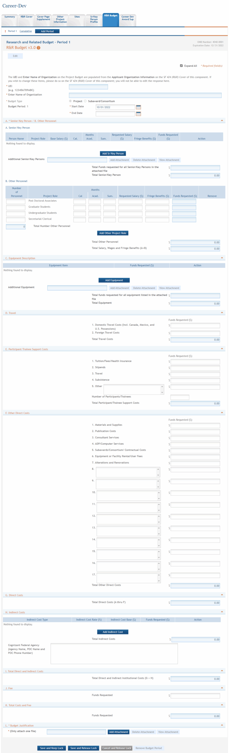 Rr Budget Template