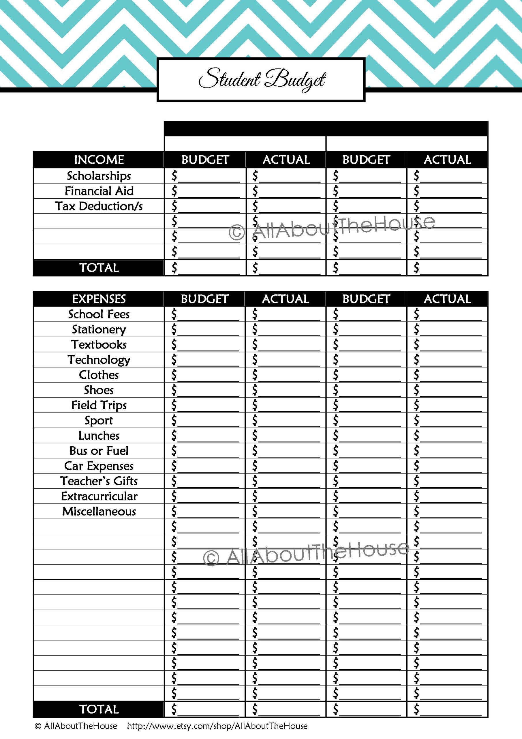 Student Planner Editable AllAboutTheHouse Printables