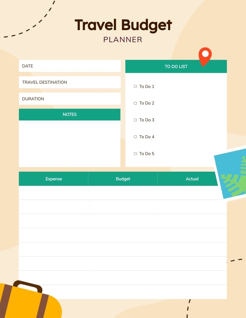 Travel Planner And Budget Template