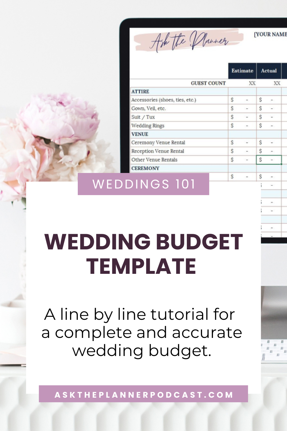 Wedding Budget Template Tutorial Verve Event Co 
