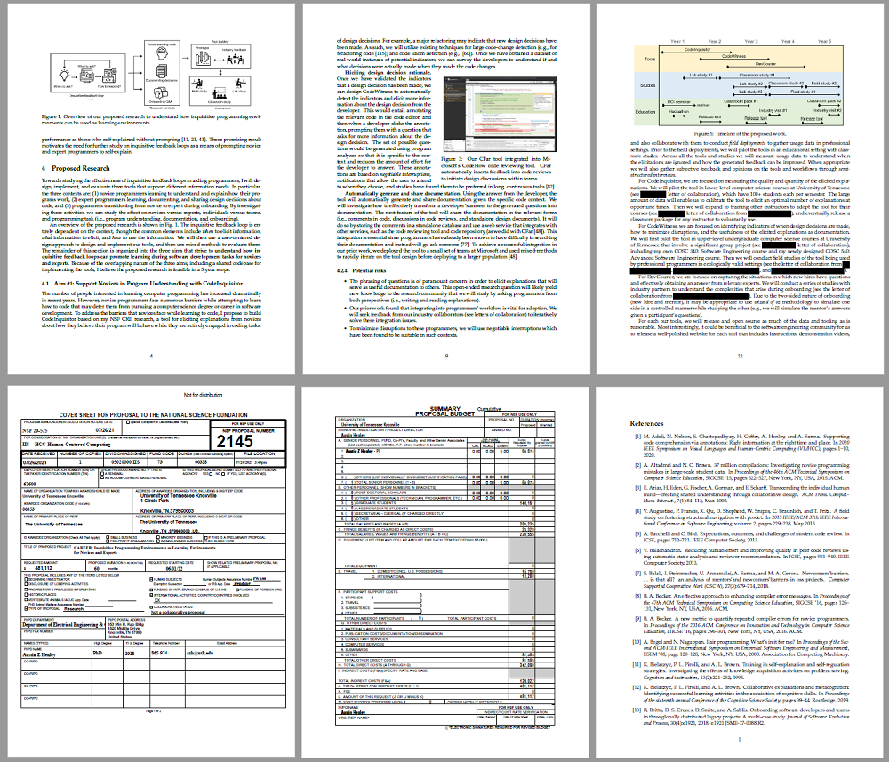 Nsf Summary Proposal Budget Template