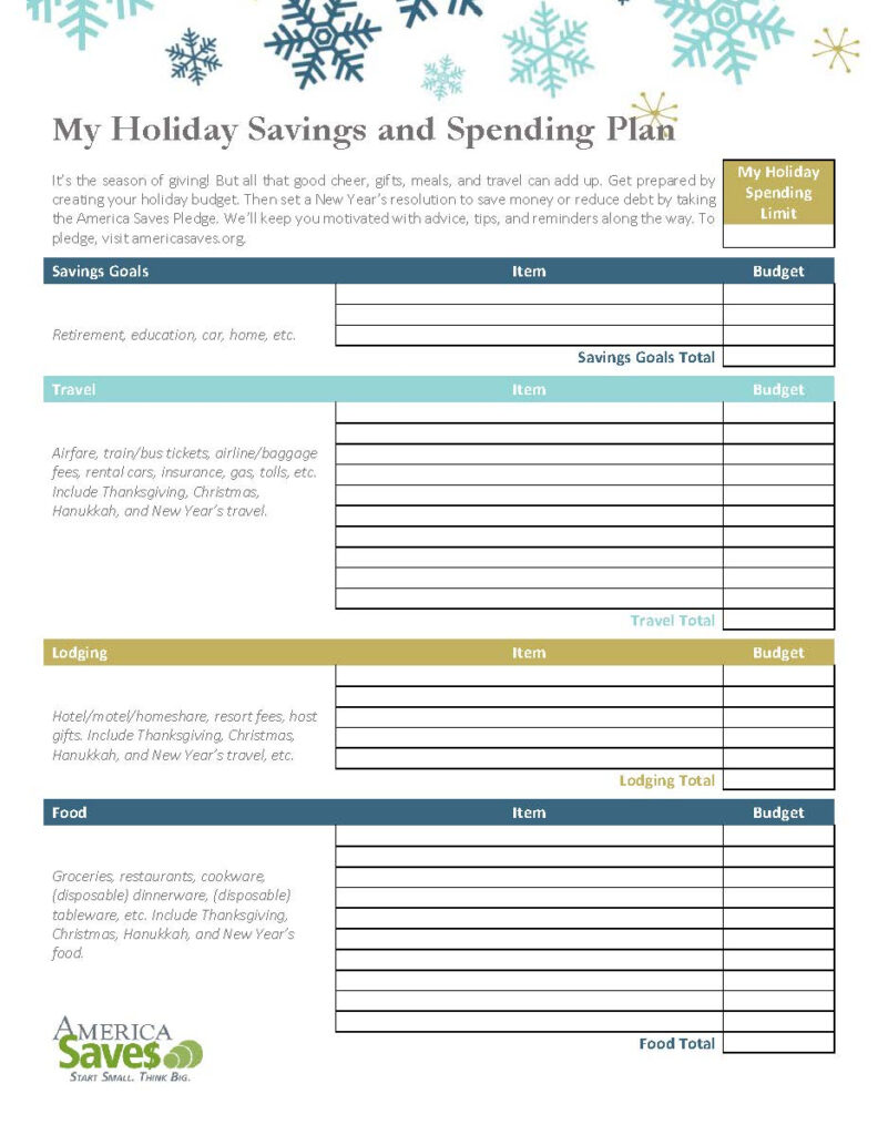 Bank Of America Budget Worksheet - Bank Of America Budget Spreadsheet throughout Free Holiday Budget ...