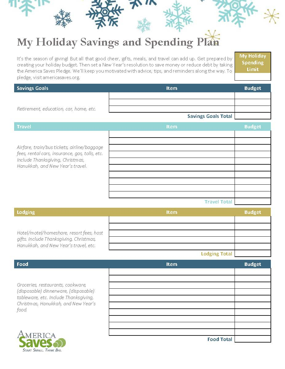 Bank Of America Budget Worksheet - Bank Of America Budget Spreadsheet throughout Free Holiday Budget ...
