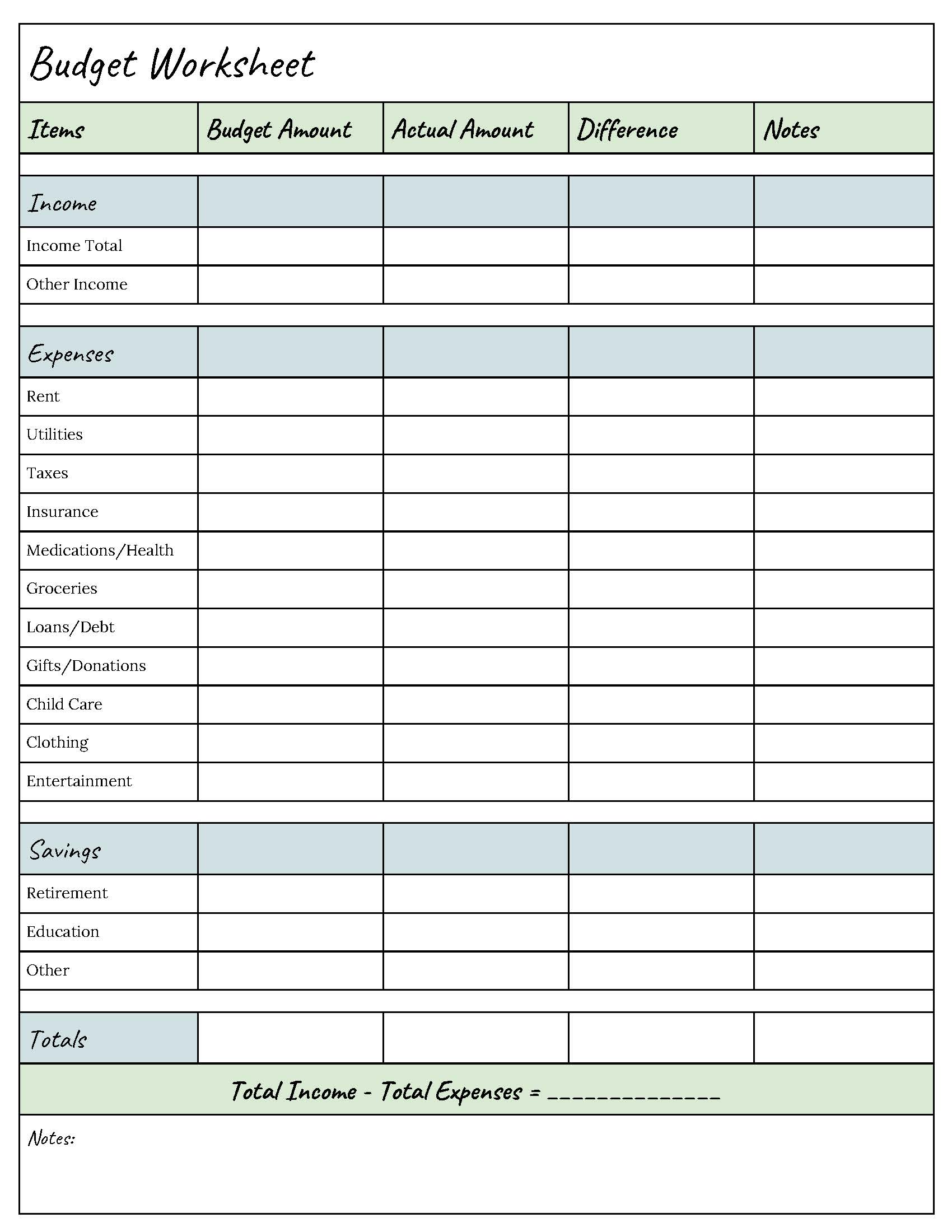 Budgeting For Beginners Worksheets Free - Free Printable Monthly Budget Worksheet Pdf - King Printables
