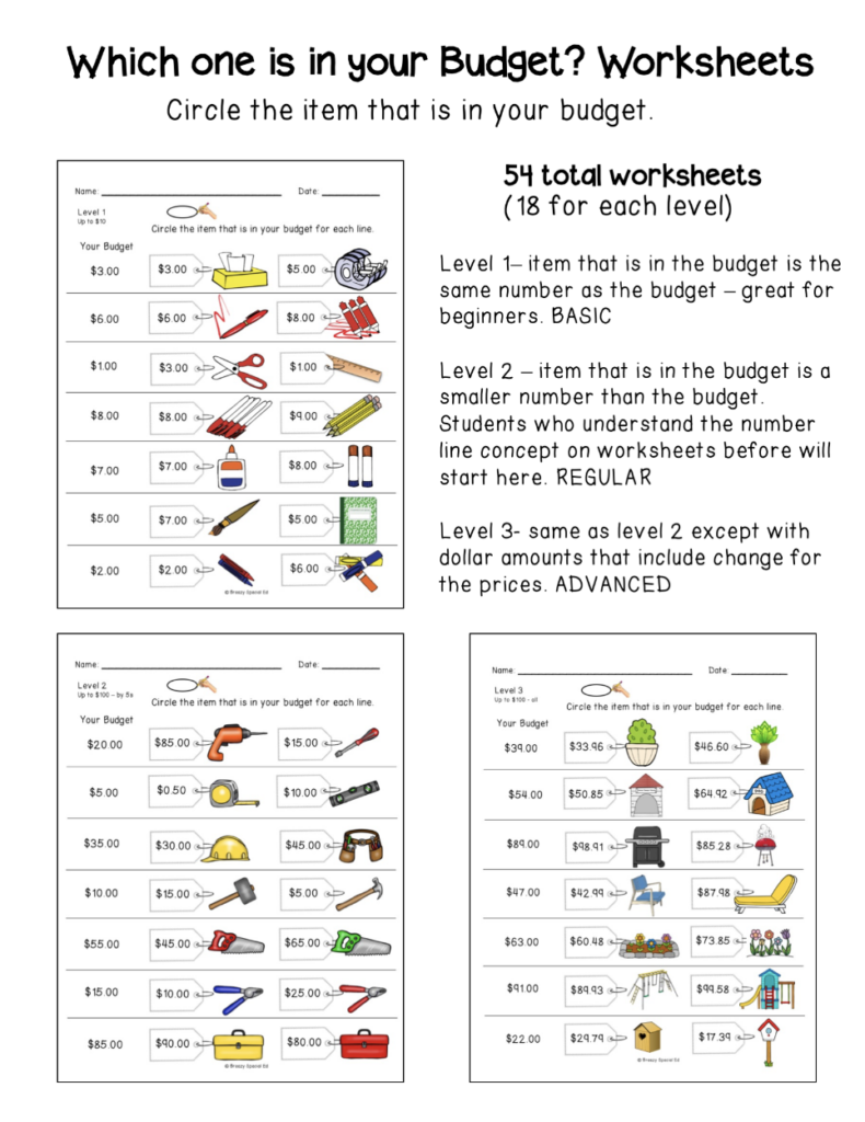 Budgeting Money Worksheets Budget Worksheets Do You Have Enough