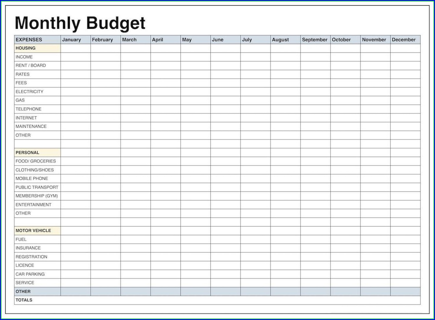 Edward Jones Monthly Budget Worksheet Excel | Budgeting Worksheets