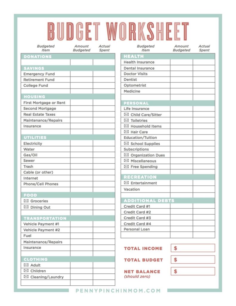 Finance organization printables – Artofit