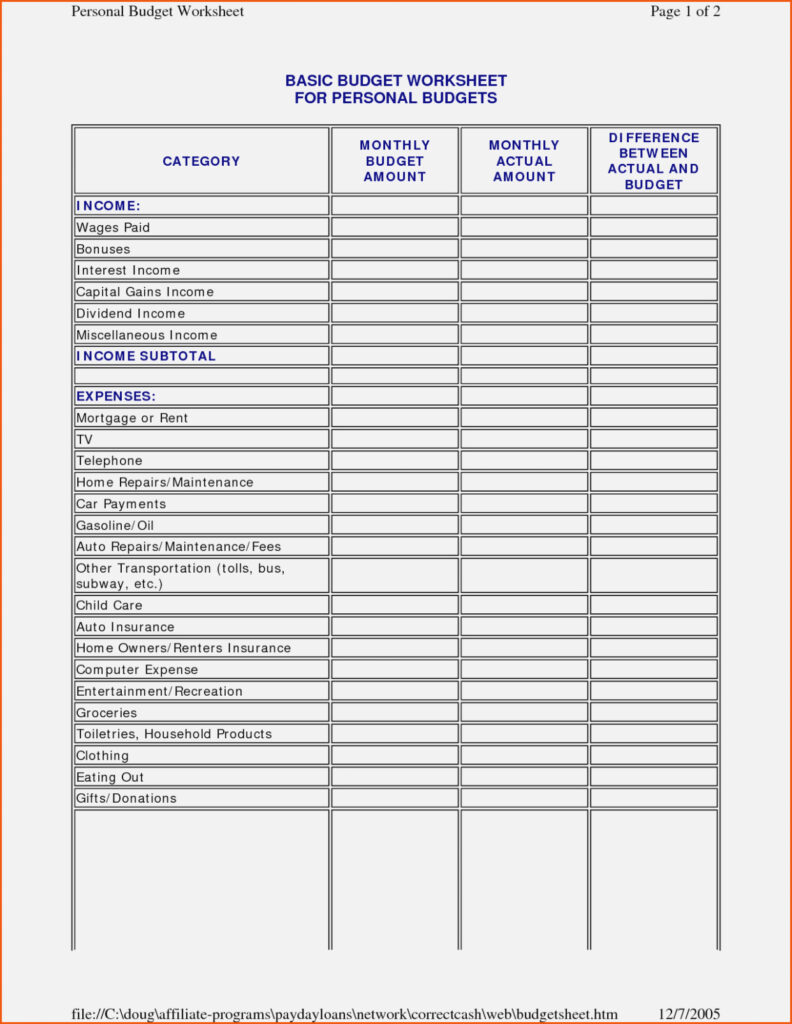 Financial Peace University Worksheets — db-excel.com Financial Peace University Worksheets — db-excel.com