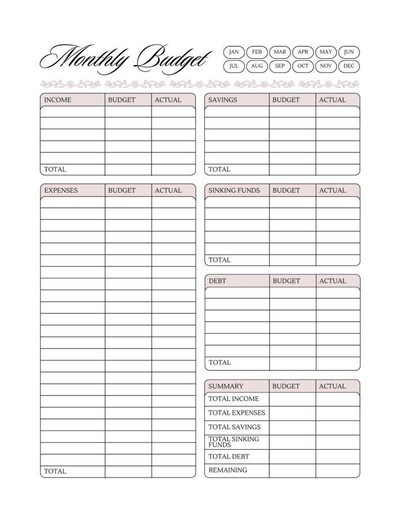 Free and customizable budget templates - Worksheets Library