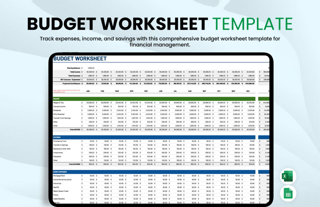 Free Budget Sheet Templates, Editable and Printable Free Budget Sheet Templates, Editable and Printable