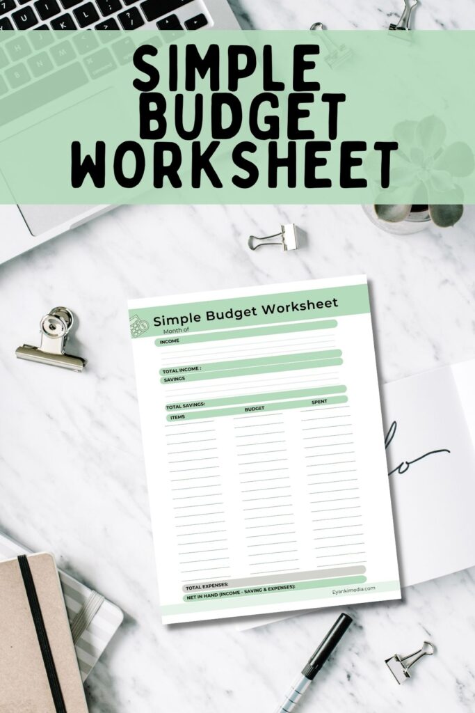 Free Download Beginner Printable Budget Worksheet Pdf
