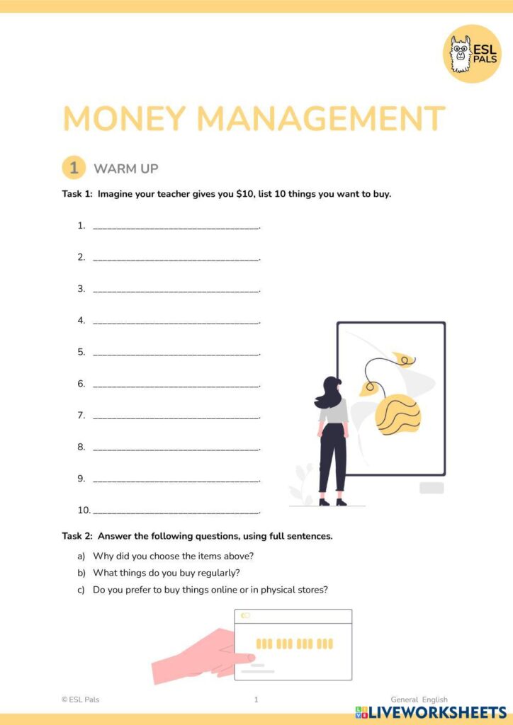 Free Money Management Worksheets For Students - Money management | Free Interactive Worksheets | 8034637