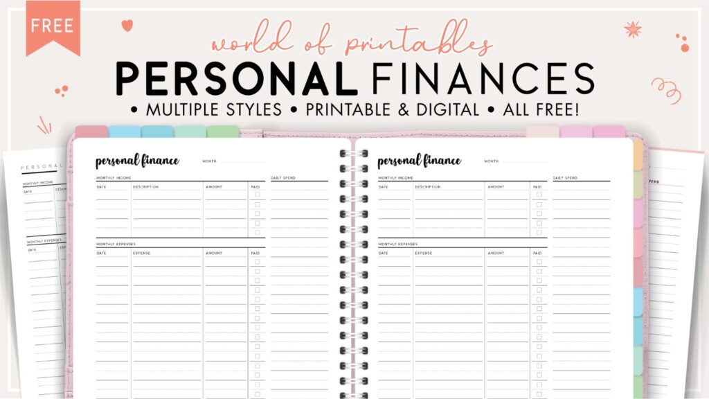 Printable Personal Finance PDF – World of Printables Printable Personal Finance PDF - World of Printables